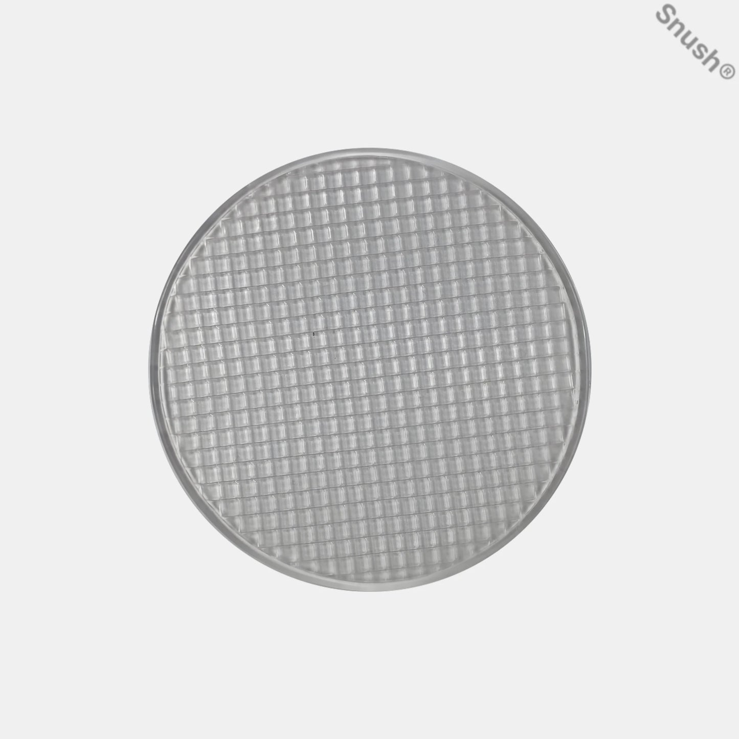 Snush® rund räfflad PU-pad 9 cm transparent – diskret halkskydd i PU-gel