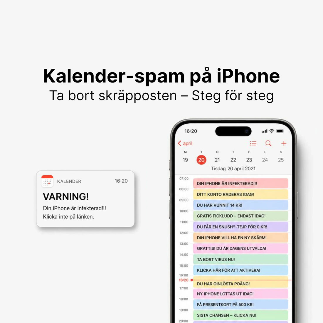 Kalender-spam på iPhone – ta bort skräppost och oönskade kalenderhändelser