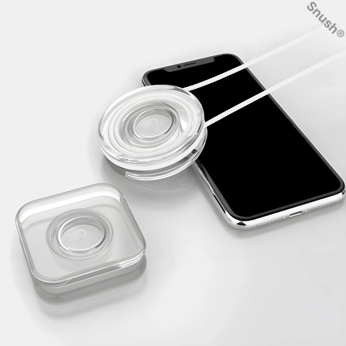Snush® Hybrid – Nyckelkompis rund och fyrkantig hybridpad för telefoner, nycklar och tillbehör