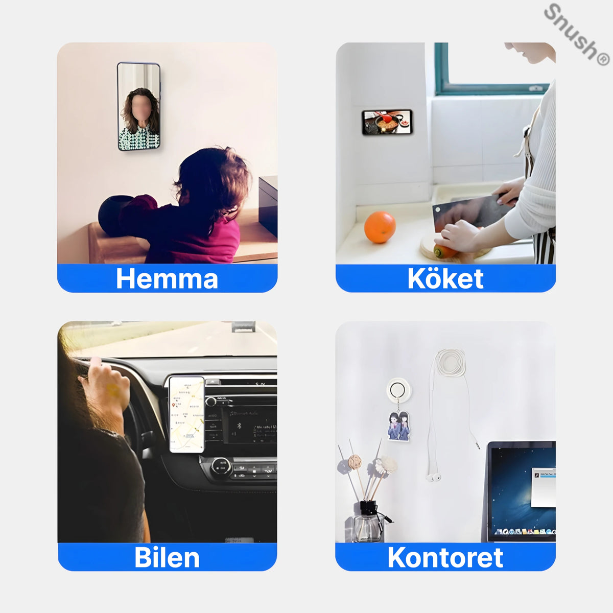 Snush® Hybrid – Nyckelkompis använd i hem, kök, bil och kontor för smart organisering