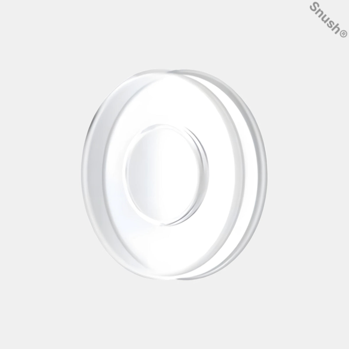 Snush® Hybrid – Nyckelkompis rund, transparent hybridpad i återanvändbar Snush®-gel