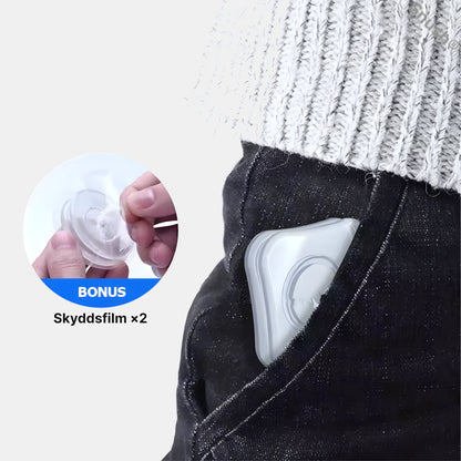 Snush® Hybrid – Nyckelkompis i fickan, liten och portabel hybrid för vardagsbruk. Ingår skyddsfilm som skyddar gelytan före användning