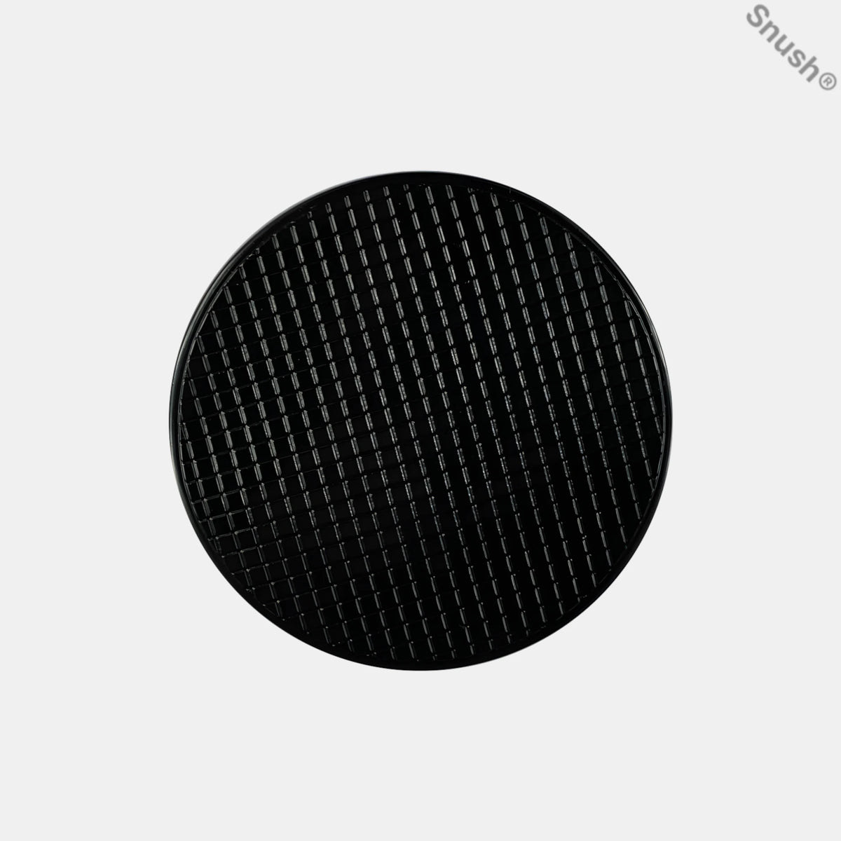 Snush® rund räfflad PU-pad 9 cm i svart – halkskyddande och återanvändbar