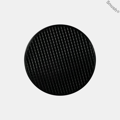 Snush® rund räfflad PU-pad 9 cm i svart – halkskyddande och återanvändbar