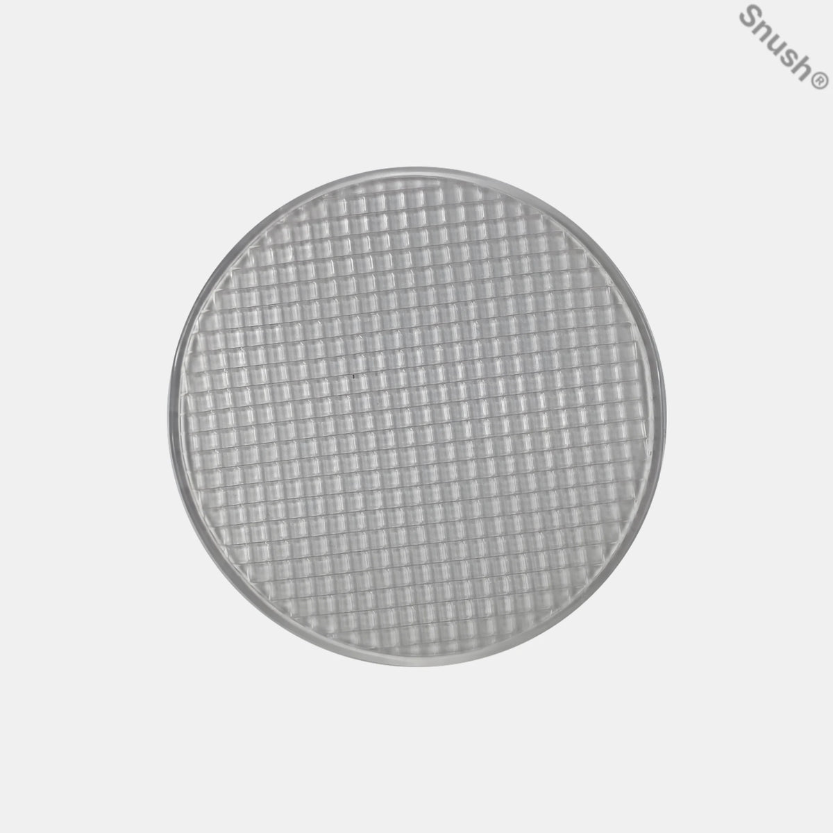 Snush® rund räfflad PU-pad 9 cm transparent – diskret halkskydd i PU-gel