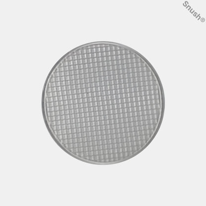 Snush® rund räfflad PU-pad 9 cm transparent – diskret halkskydd i PU-gel