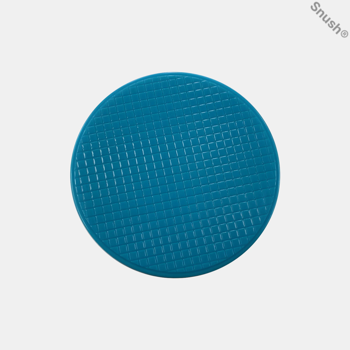 Snush® rund räfflad PU-pad 9 cm i turkos – halkskydd för glas och muggar