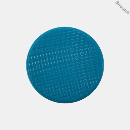 Snush® rund räfflad PU-pad 9 cm i turkos – halkskydd för glas och muggar